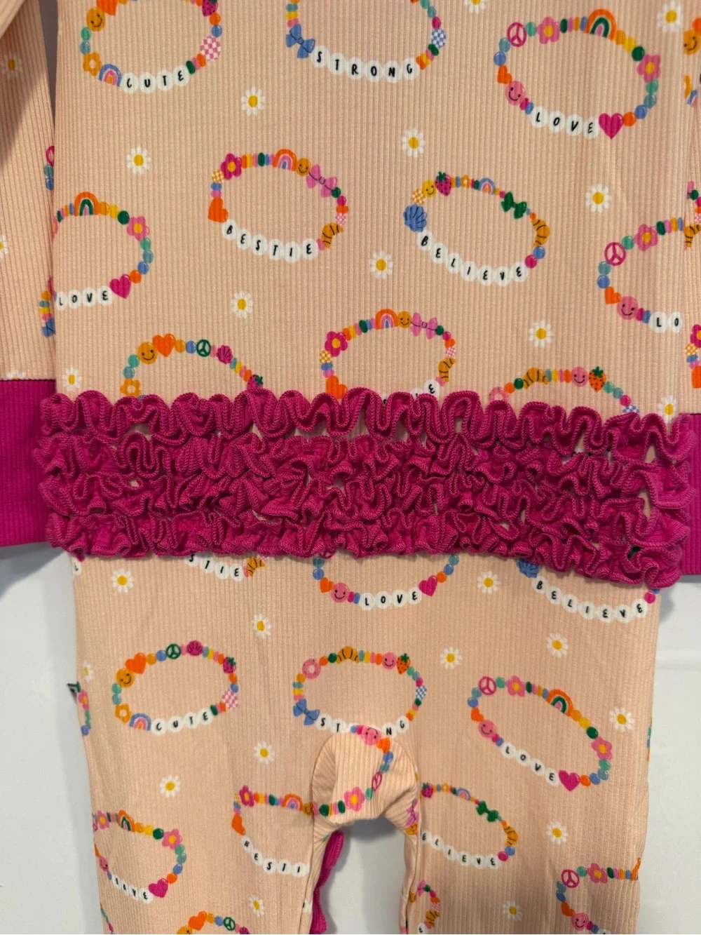 NWT Kiki and lulu Taylor Swift Eras friendship bracelet‎ Pink Ruffle One-Piece